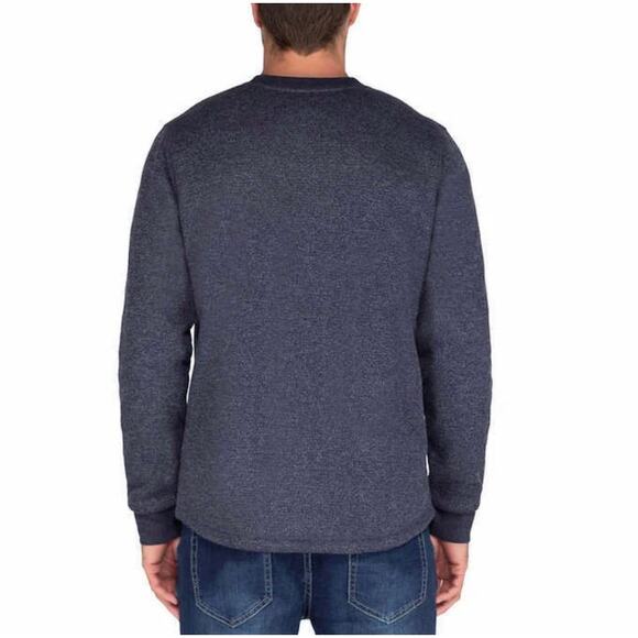 Men's B.C. Clothing Fleece Lined Crew Sweatshirt XL Blue - Picture 2 of 11